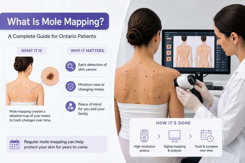 Mole mapping with digital skin imaging to track moles, monitor changes, and support early skin cancer detection.